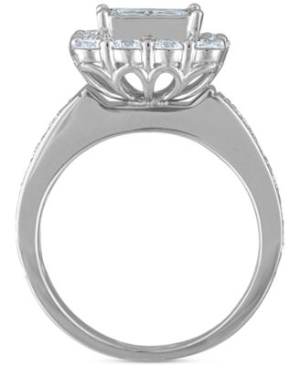 Diamond Princess Quad Cluster Halo Engagement Ring (2-1/2 ct. t.w.) in 14k White Gold