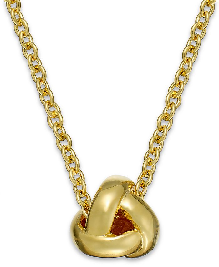 kate spade new york Gold Tone Knot Pendant Necklace Macy s