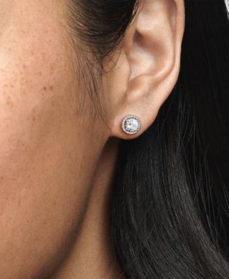 Round Sparkle Stud Earrings