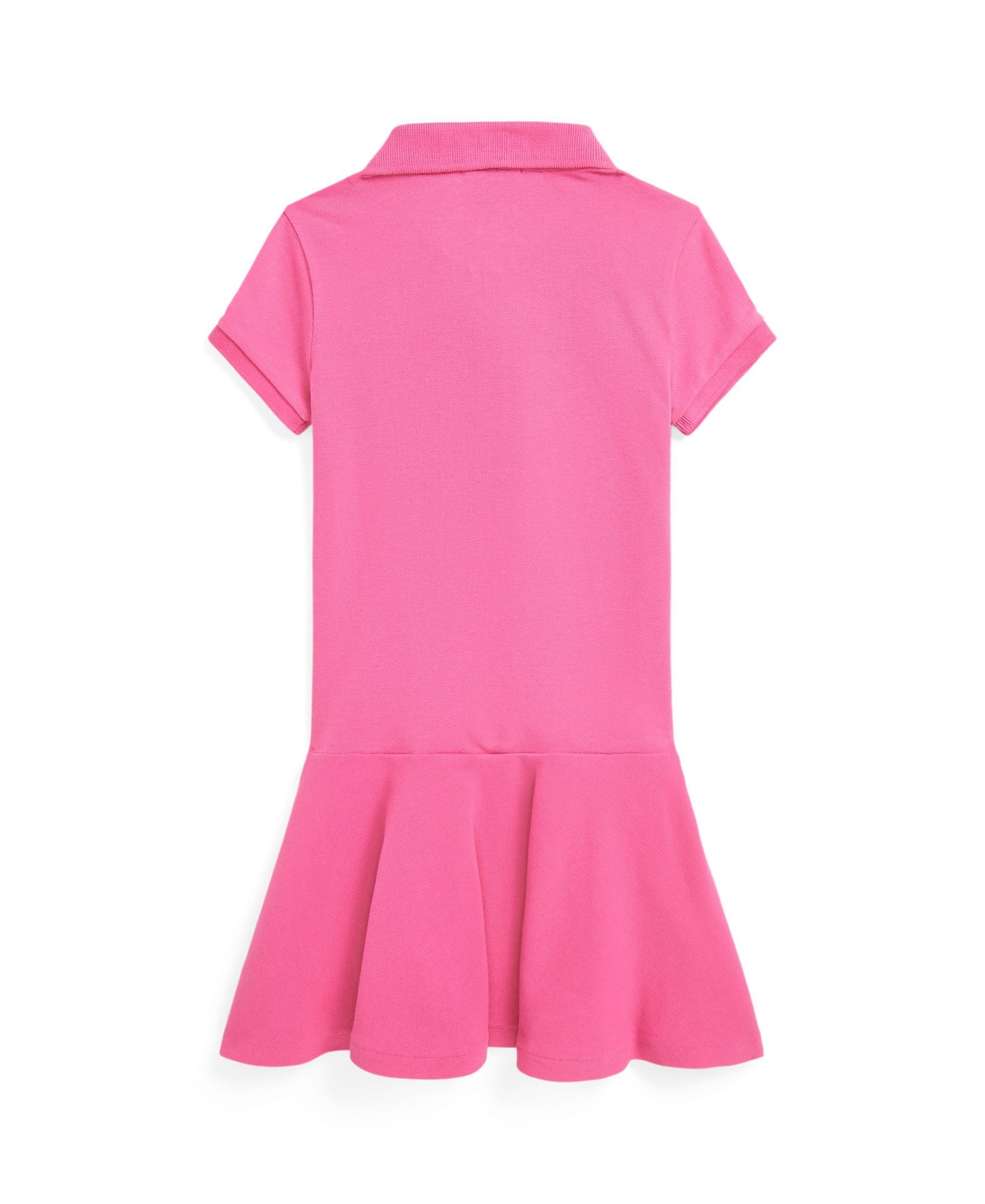 Shop Polo Ralph Lauren Toddler And Little Girls Stretch Mesh Polo Dress In Belmont Pink With New England Blue