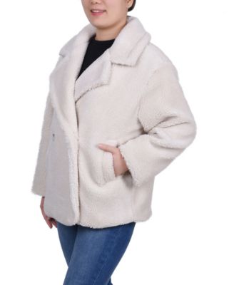 Women's Long Sleeve Double Breasted Sherpa Jacket