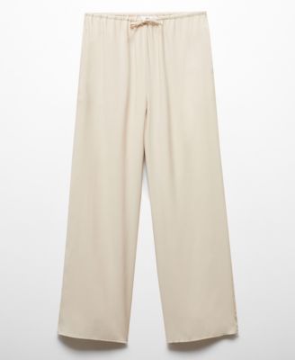 Women's Elastic Waist Wide Leg Pants