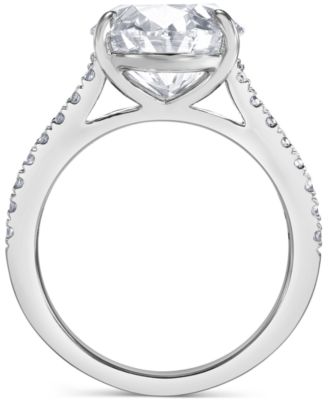 Certified Lab Grown Diamond Oval Solitaire Plus Engagement Ring (7-1/2 ct. t.w.) in 14k Gold