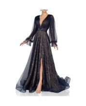 Macys long discount black formal dresses