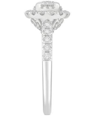 Diamond Double Halo Engagement Ring (1 ct. t.w.) in 14k White Gold