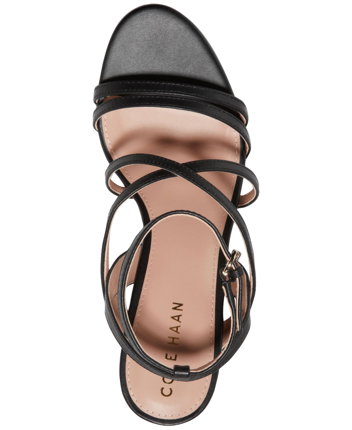 Shop Cole Haan Women's Addie Strappy Dress Sandals In Black Leather