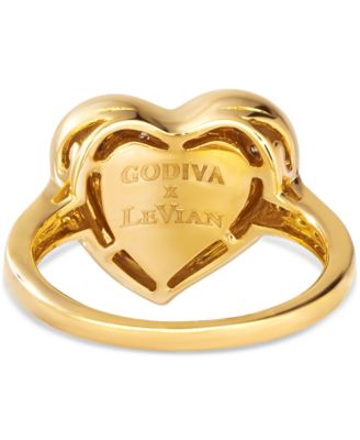 GODIVA x Le Vian&reg; Chocolate Diamond Heart Ring (3/4 ct. t.w.) in 14k Gold