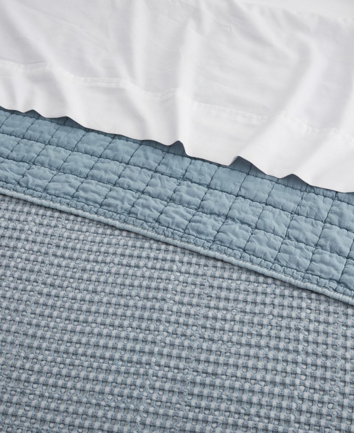 Levtex Mills Waffle Textured 3-Pc. Quilt Set, King/California King