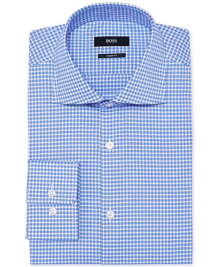 Hugo Boss Sharp Fit Gingham Dress Shirt Macy's