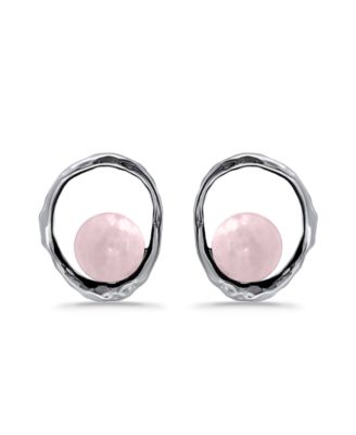 Silver Plated Multi Genuine Stone Stud Earrings
