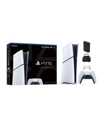 Sony PlayStation 5 Slim Console Digital Edition - White Bundle With  Accessories - Macy's
