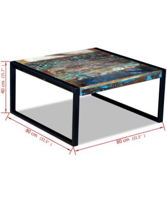 Coffee Table Solid Reclaimed Wood 31.5"x31.5"x15.7"