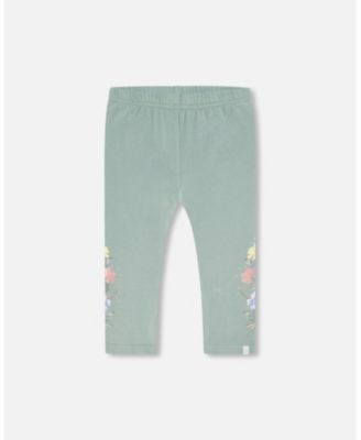 Deux Par Deux Organic Cotton Capri Legging - Olive Green Deux Par Deux Organic Cotton Capri Legging - Olive Green