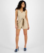 Faux Leather Jumpsuits & Rompers for Women