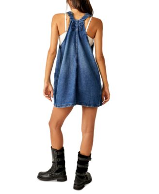 Free People Women's Cotton Overall Smock Mini Dress - Macy's