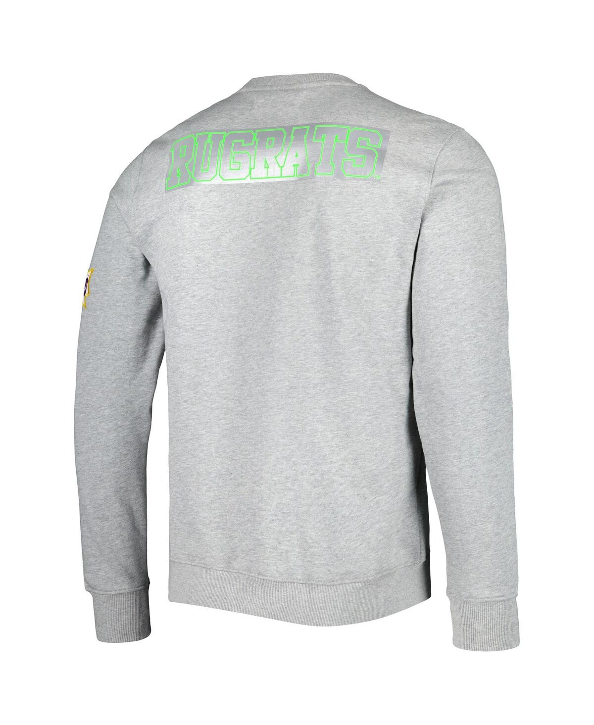 Shop Freeze Max Men's And Women's  Heather Gray Rugrats Chuckie Runaway Football Pullover Sweatshirt