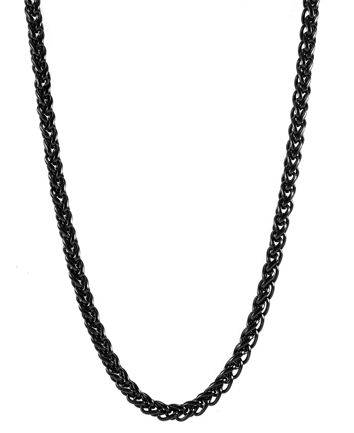 Blackjack Men's Wheat Link 24" Chain Necklace in Stainless Steel Macy's