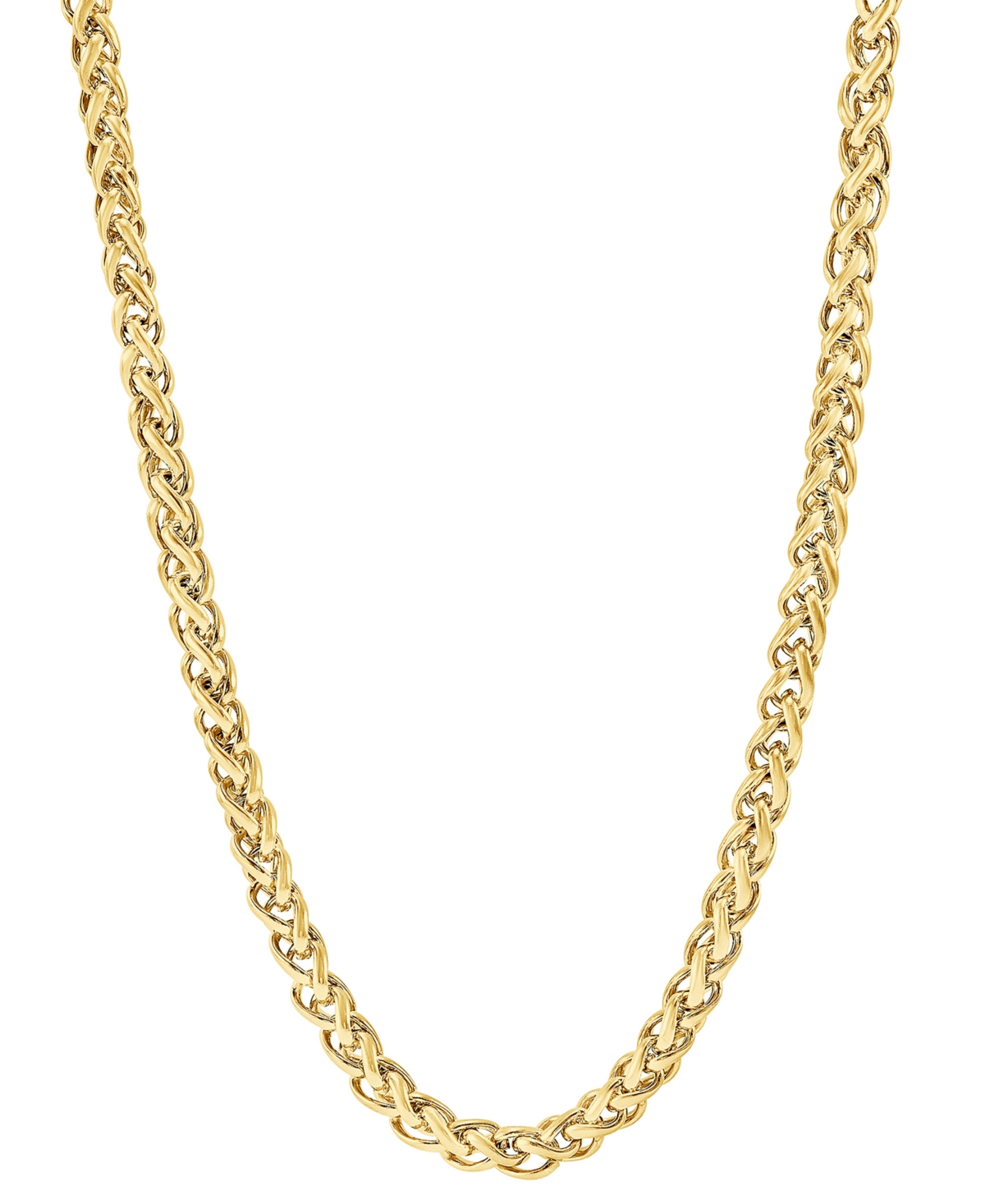 Men's Wheat Link 24" Chain Necklace in Stainless Steel - Black