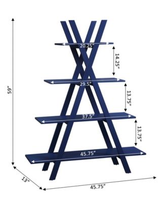 45.75" Medium Density Fiberboard (MDF) Oxford a Frame Bookshelf
