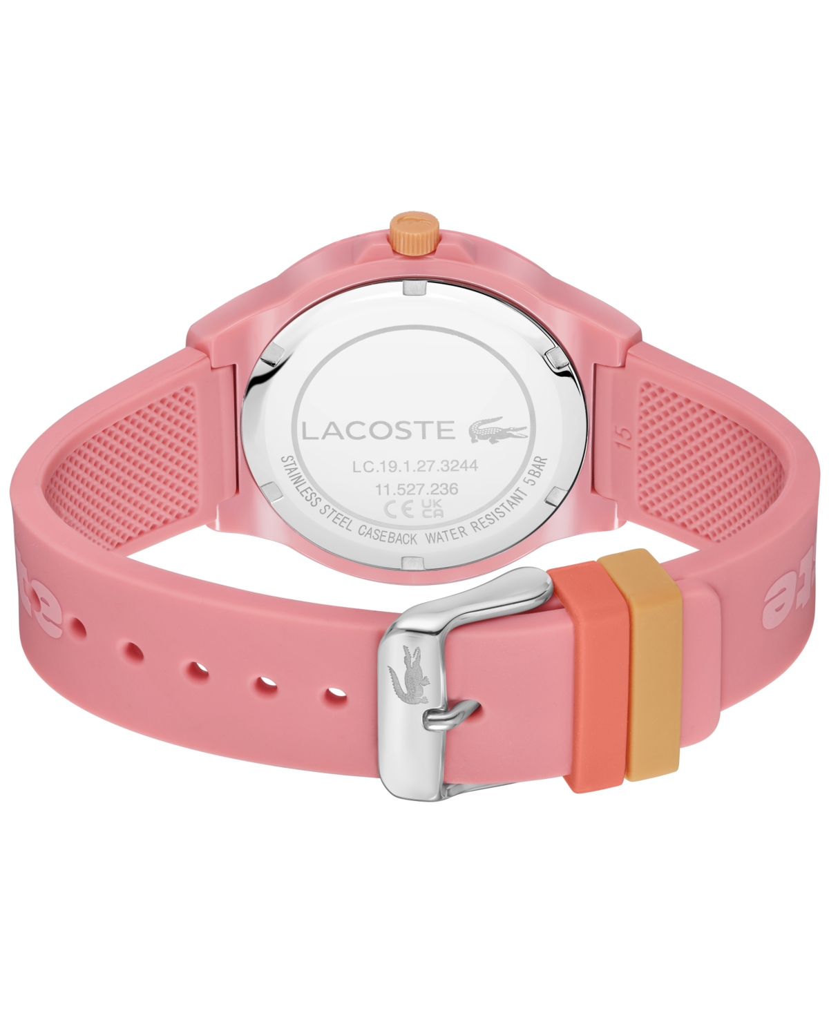 Shop Lacoste Women's Neocroc Quartz Pink Silicone Strap Watch 36mm