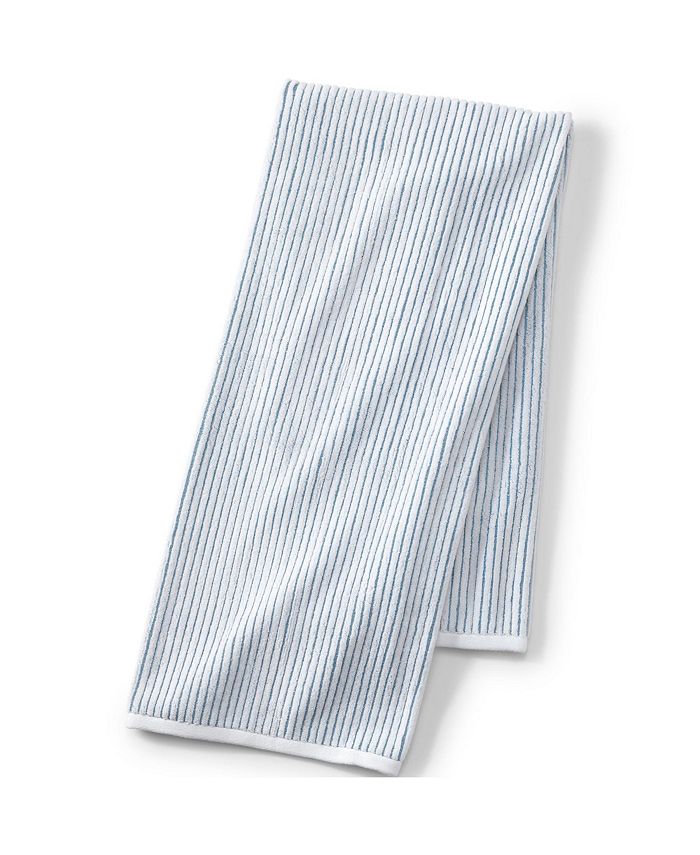 Lands' End Cotton Textured Stripe Bath Towel Macy's