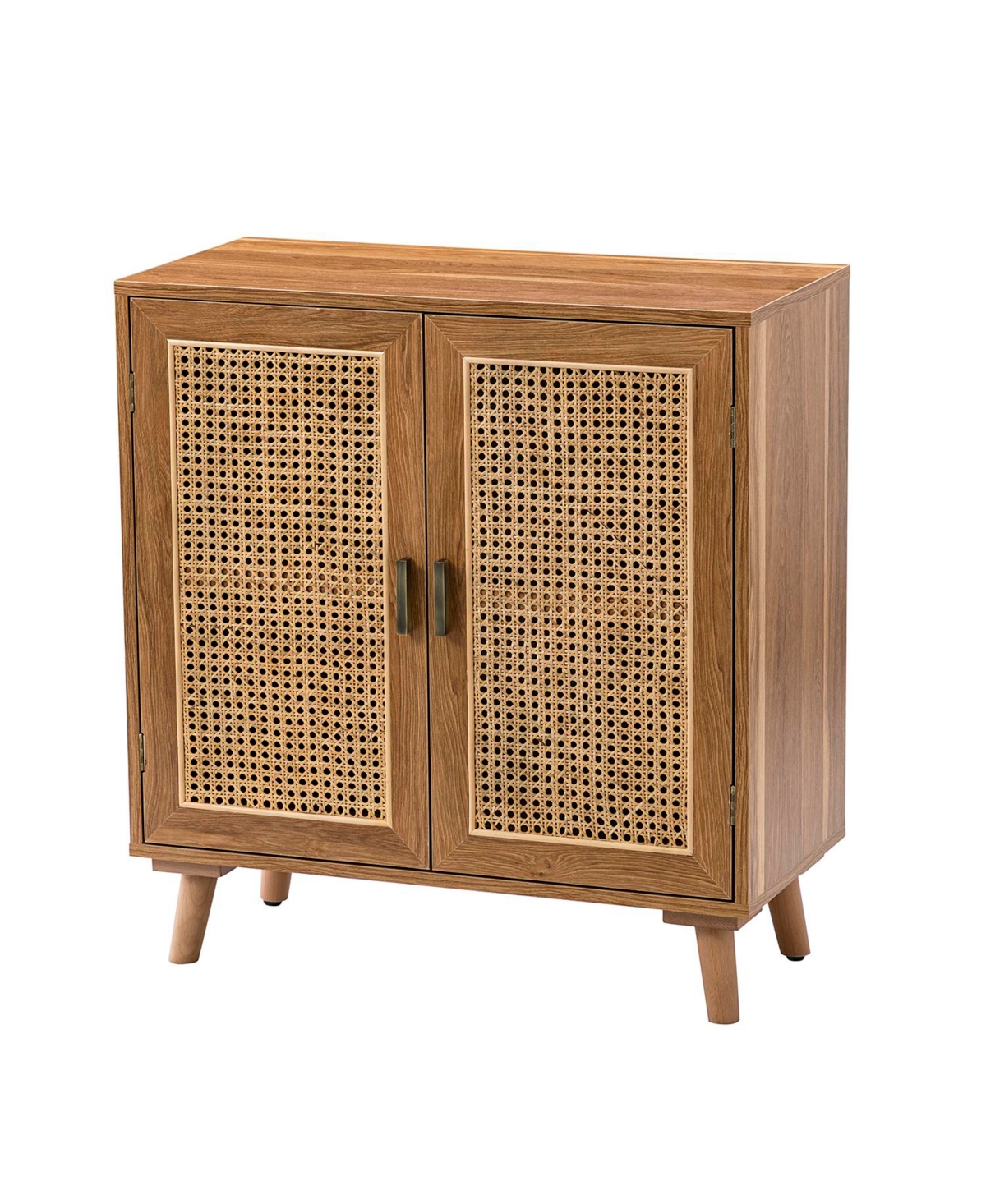 Hulala Home Accent Storage Rattan Cabinet Cupboard Console Table for Dining Room