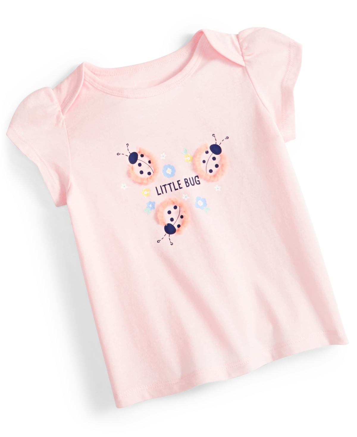 Shop First Impressions Baby Girls Ladybugs Printed T-shirt, Created For Macy's In Pink Polish