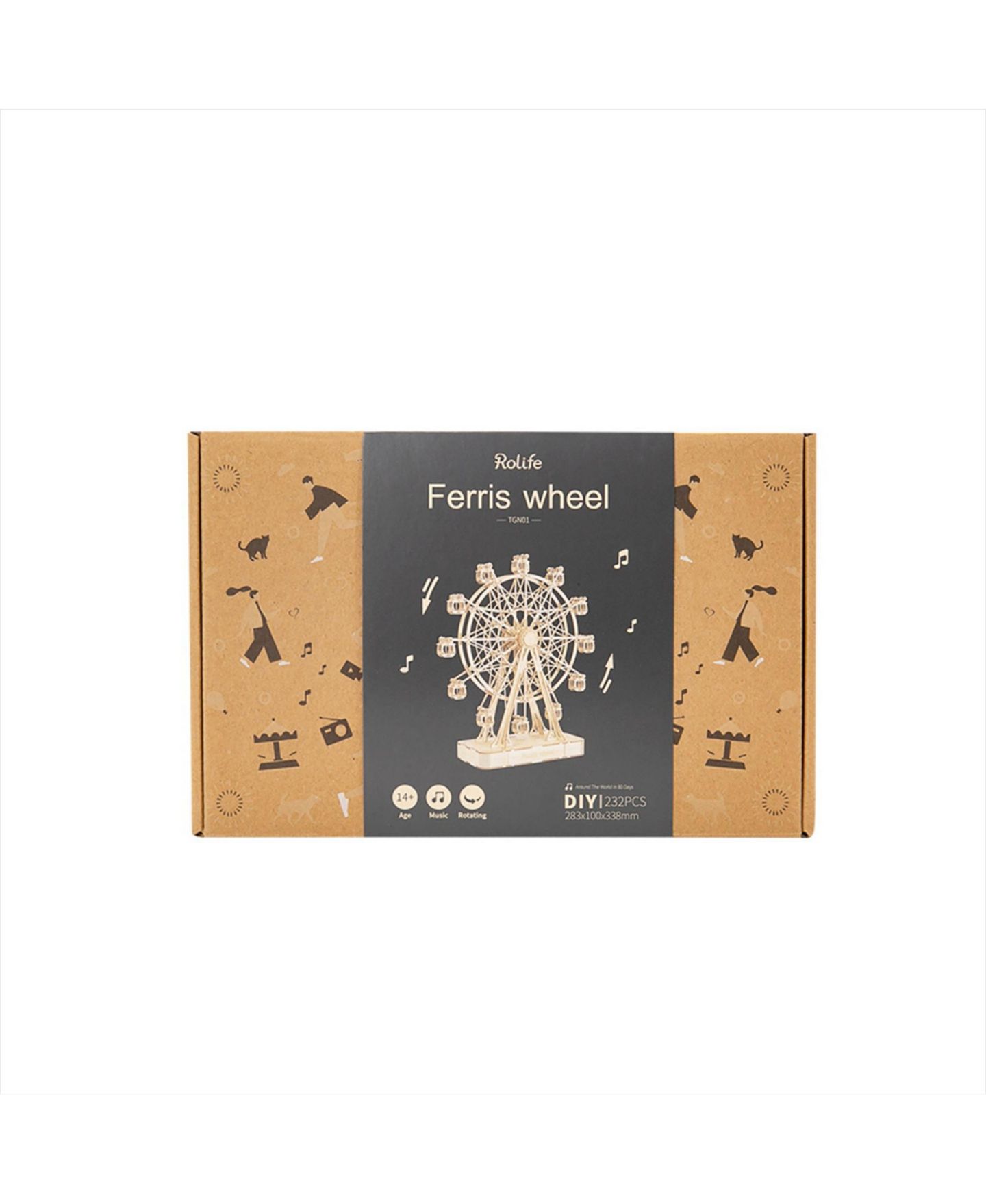 Детские конструкторы Flash Popup Ferris Wheel 232-Piece 3D Music Box Puzzle, Ages 14+ — фото 2