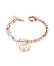 Macy's vermeil bracelet lira coins charm bracelet cheap