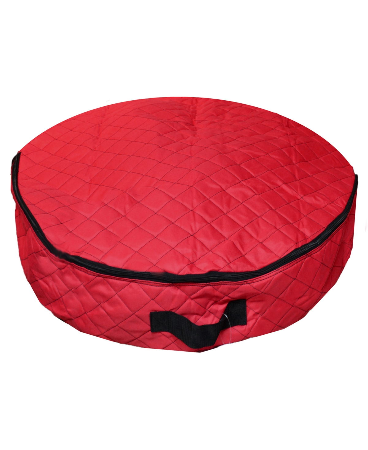 36" Premium Quilted Christmas Wreath Storage Bag - Red