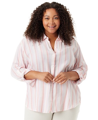 Alfani Plus Size Solid Swing Top, Created for Macy's - Macy's
