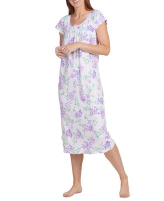 Miss Elaine - Women's Floral Short-Sleeve Nightgown