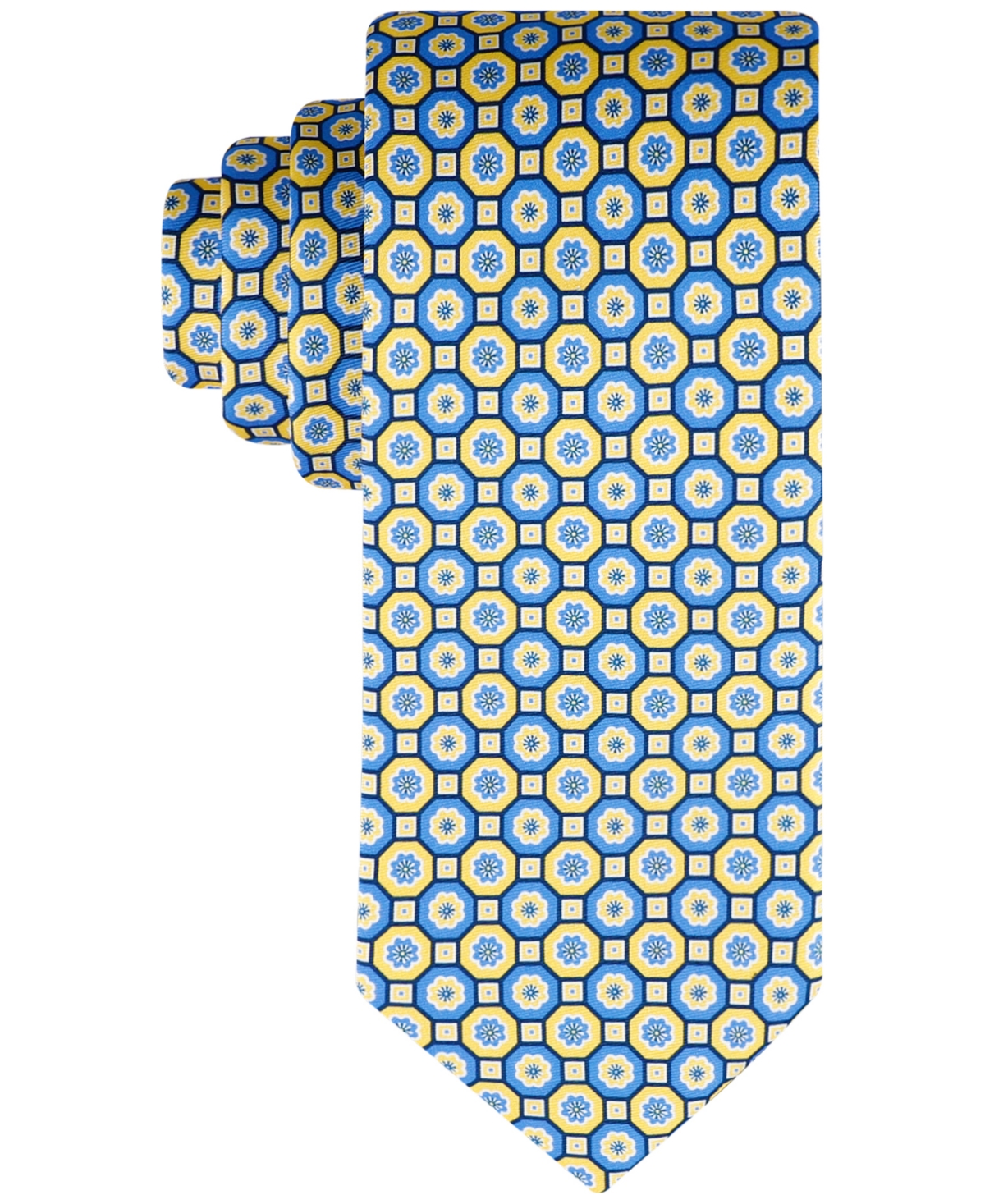 Tommy Hilfiger Men's Floral Medallion Tie In Yellow
