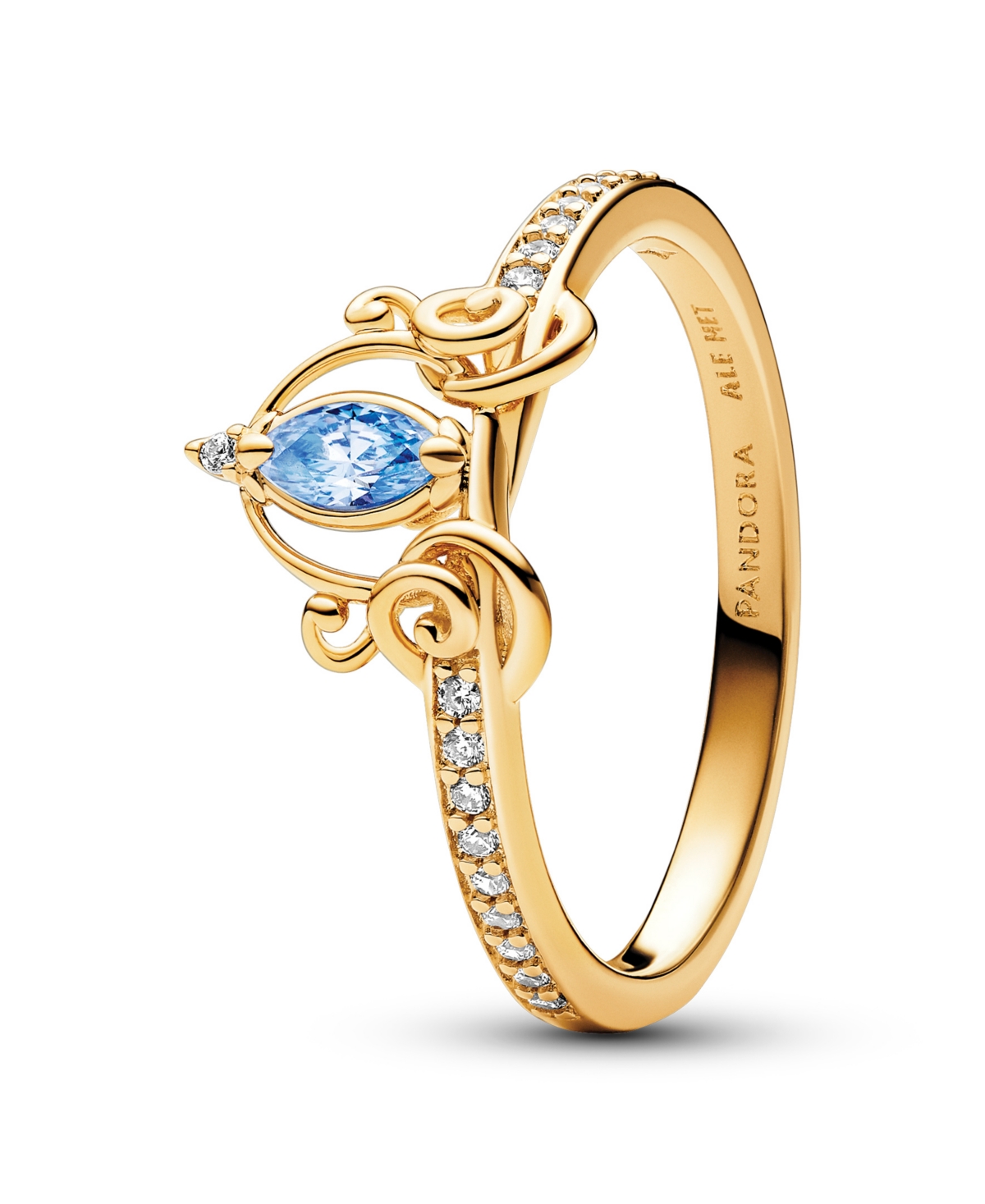 14K Gold-Plated Disney Cinderella Ring - Blue