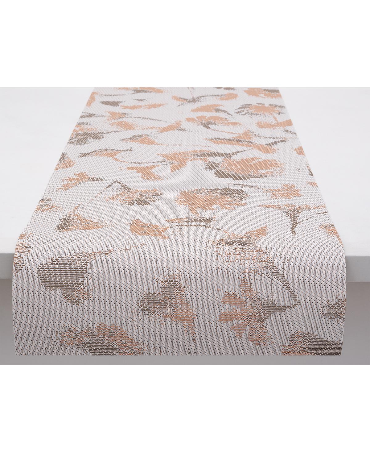 Chilewich Botanic Table Runner 14" X 72" In Sesame
