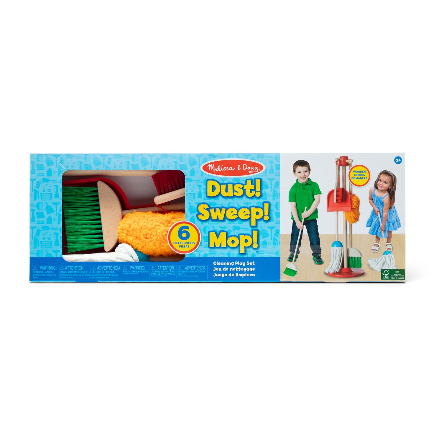 Детские игрушки Melissa and Doug Wooden Cleaning 6-Piece Set, Ages 3+ — фото 6