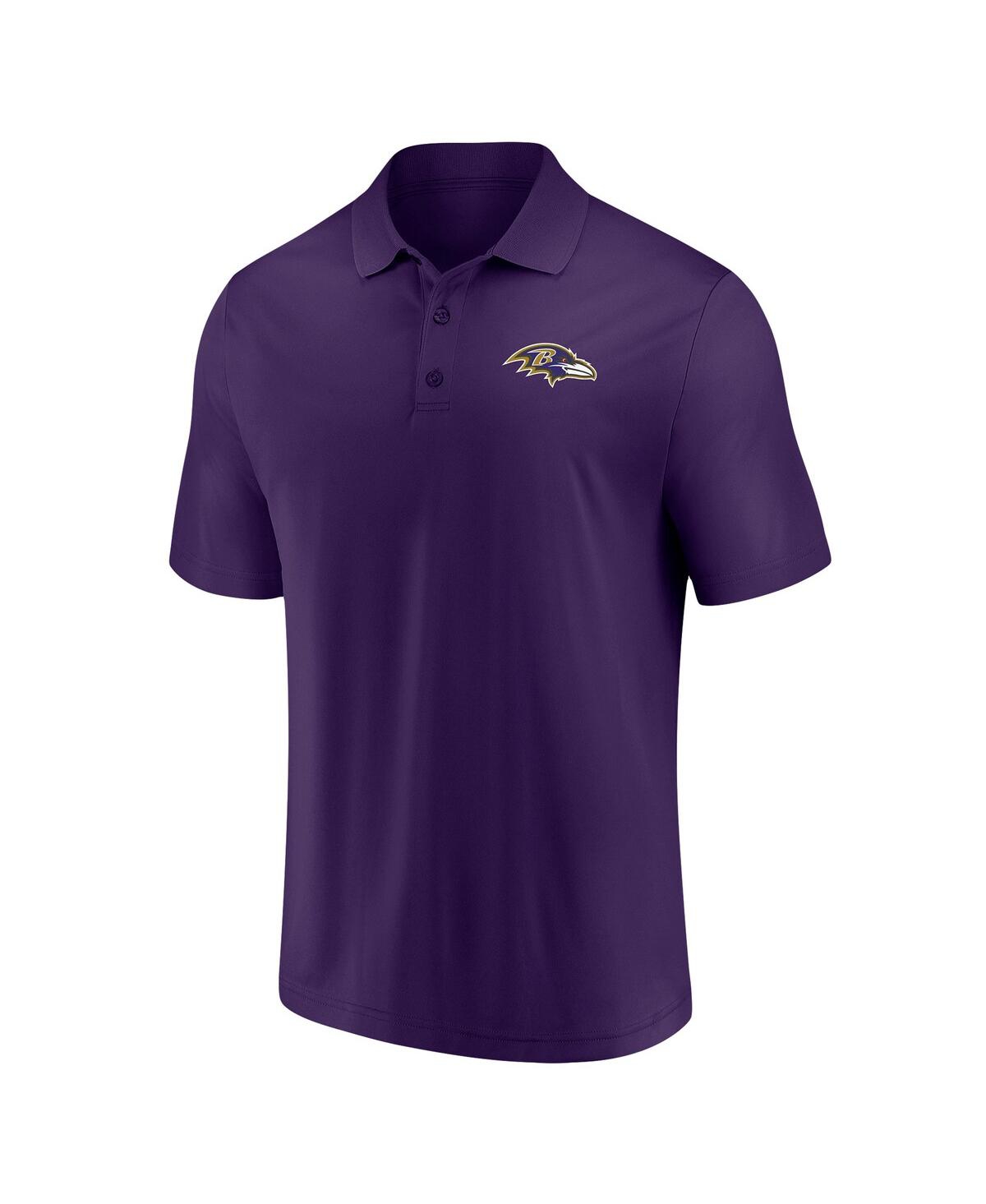 Shop Fanatics Men's  Purple Baltimore Ravens Component Polo Shirt