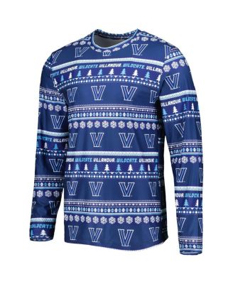 Men's Navy Villanova Wildcats Swivel Long Sleeve T-shirt and Pants Sleep Set