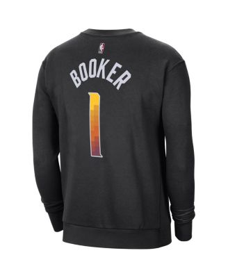Men's Devin Booker Black Phoenix Suns Statement Name and Number Pullover Sweatshirt