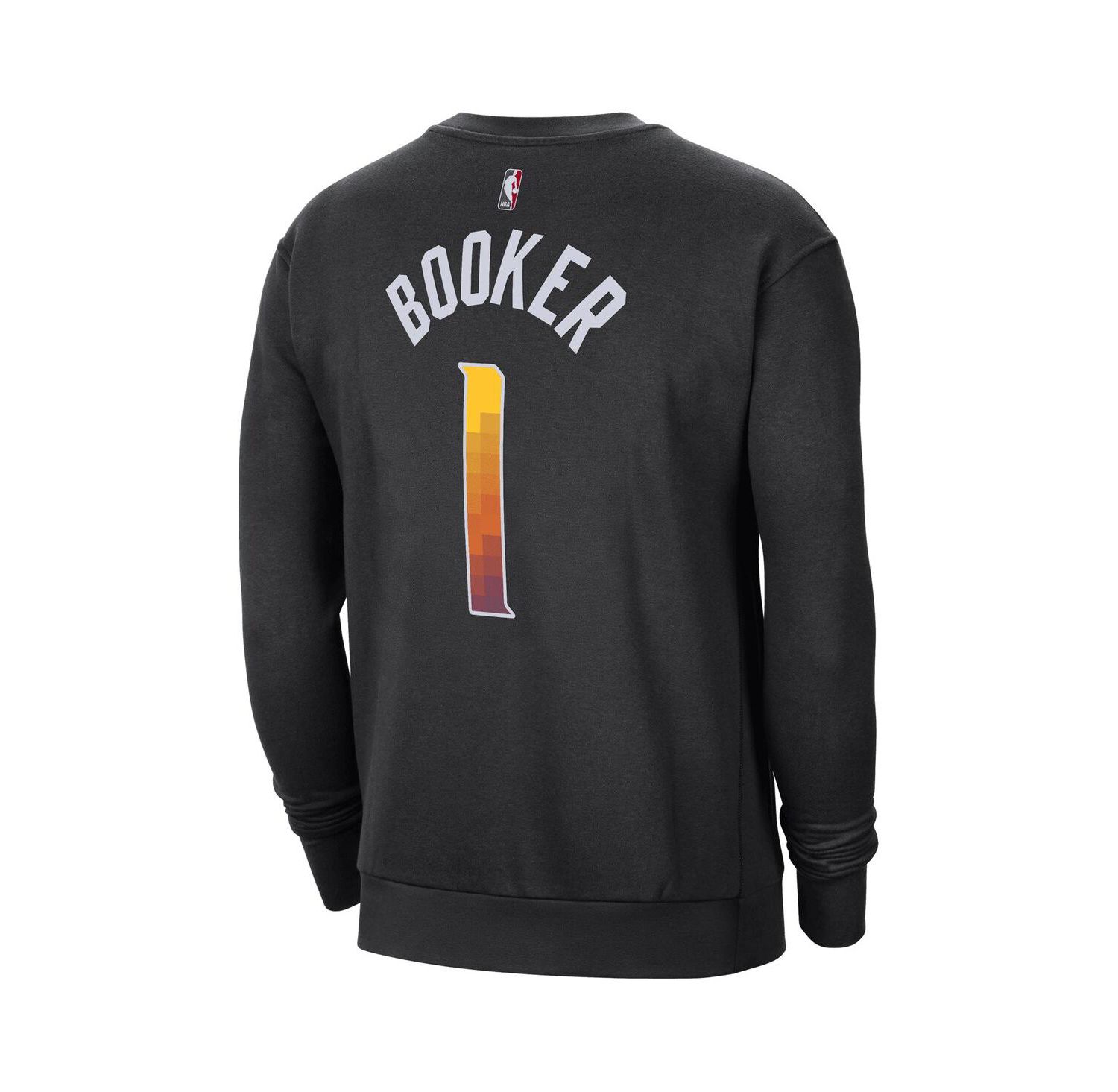 Men's Devin Booker Black Phoenix Suns Statement Name and Number Pullover Sweatshirt