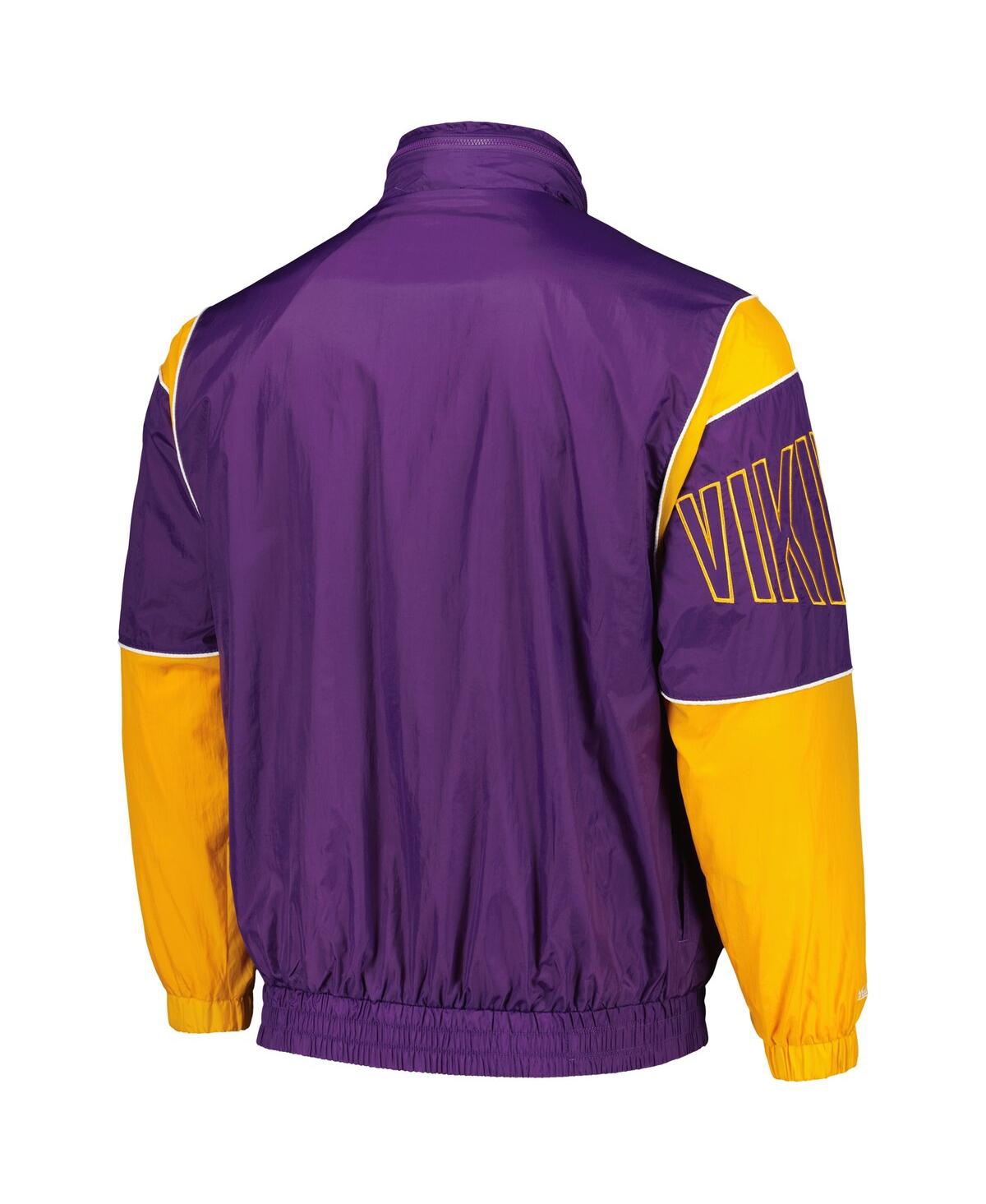 Mitchell & Ness Men's  Purple Distressed Minnesota Vikings 1992 Sideline Full-zip Jacket In Purple