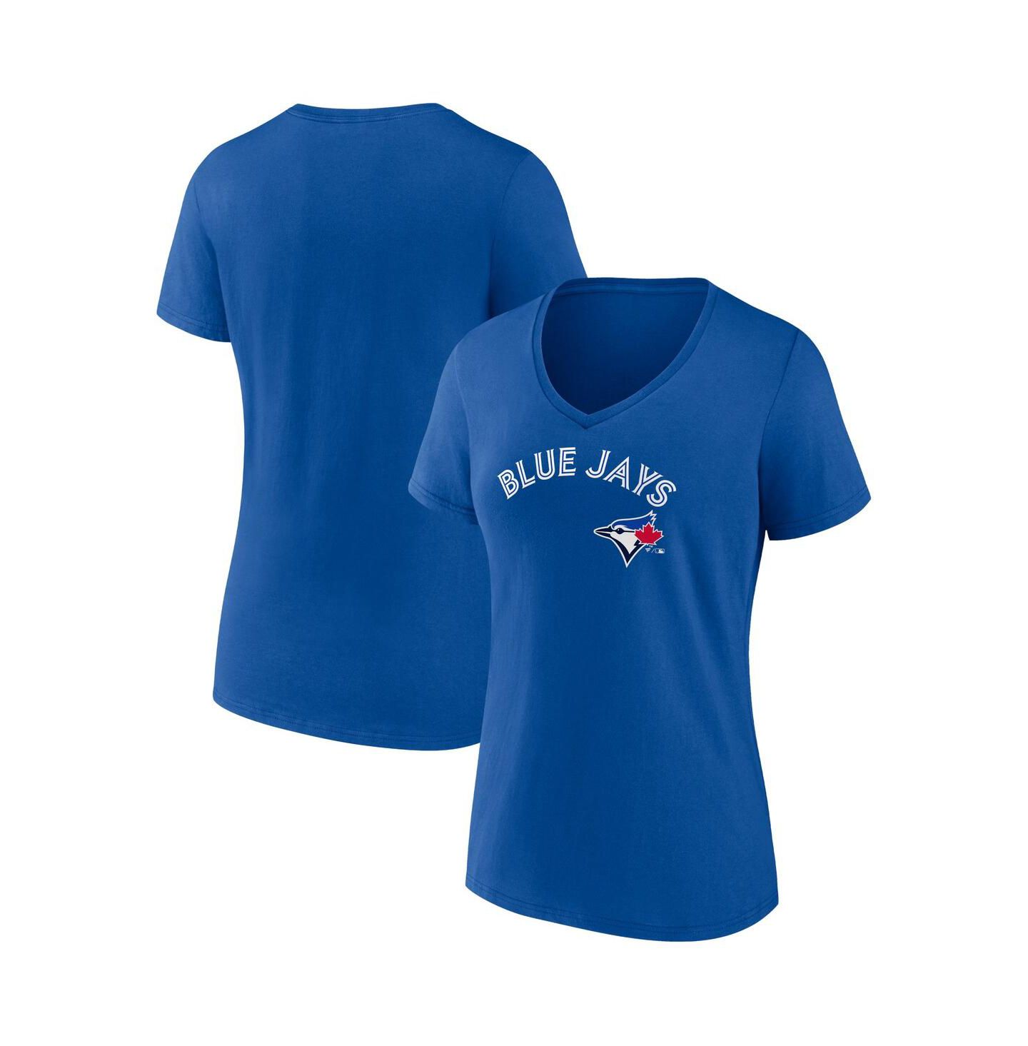 Женская футболка Fanatics Royal Toronto Blue Jays Team Lockup V-Neck — фото 1
