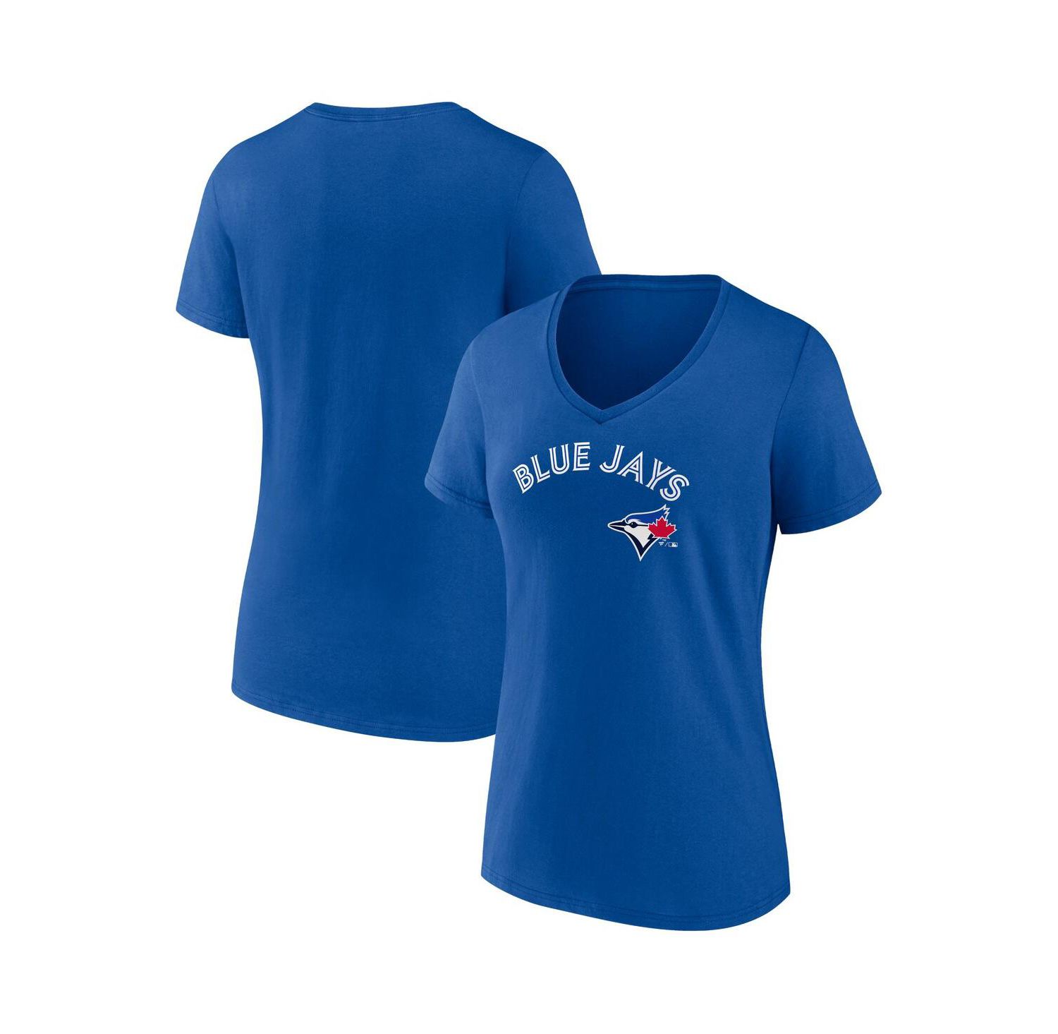 Women's Royal Toronto Blue Jays Team Lockup V-Neck T-shirt
