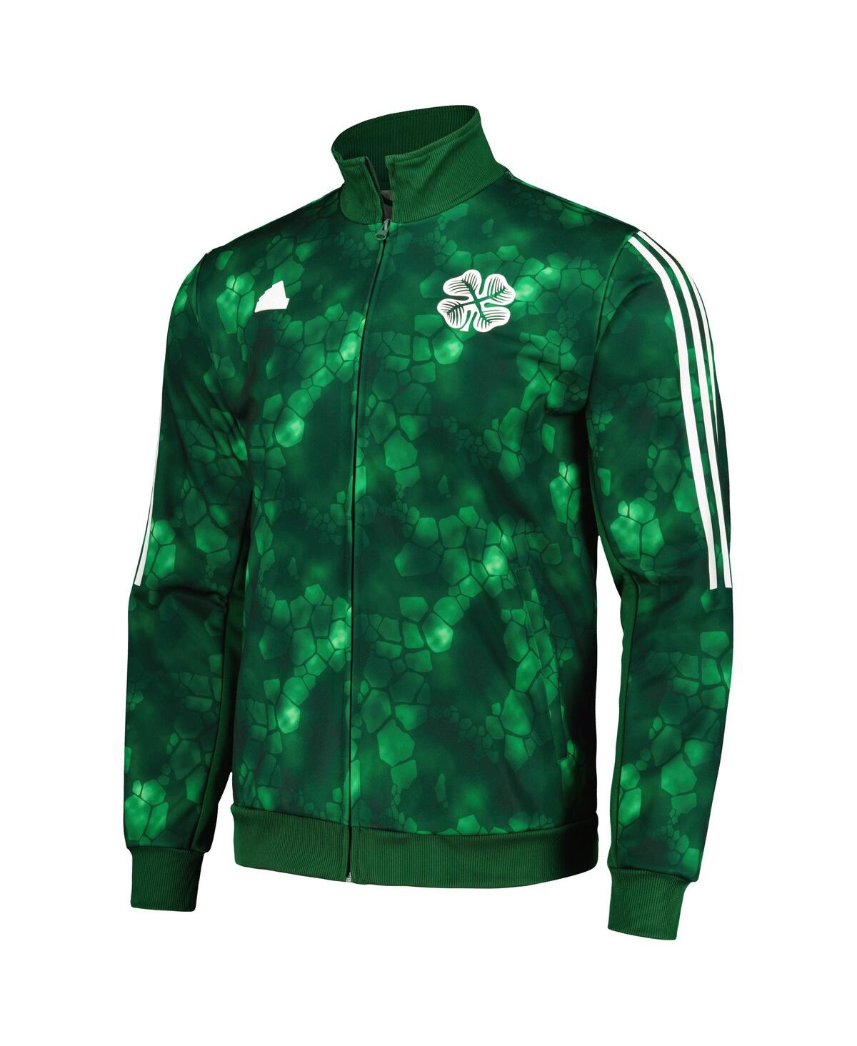 Shop Adidas Originals Men's Adidas Green Celtic Lifestyle Full-zip Track Top