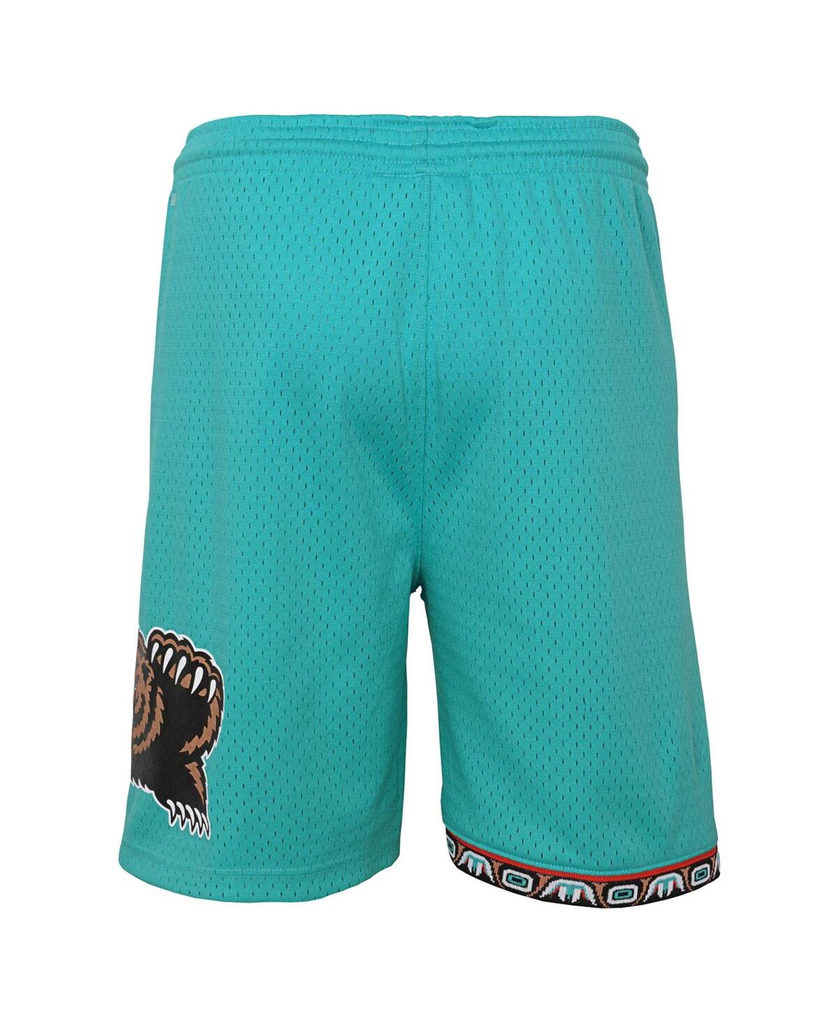 Big Boys Mitchell & Ness Turquoise Vancouver Grizzlies Hardwood Classics Swingman Shorts