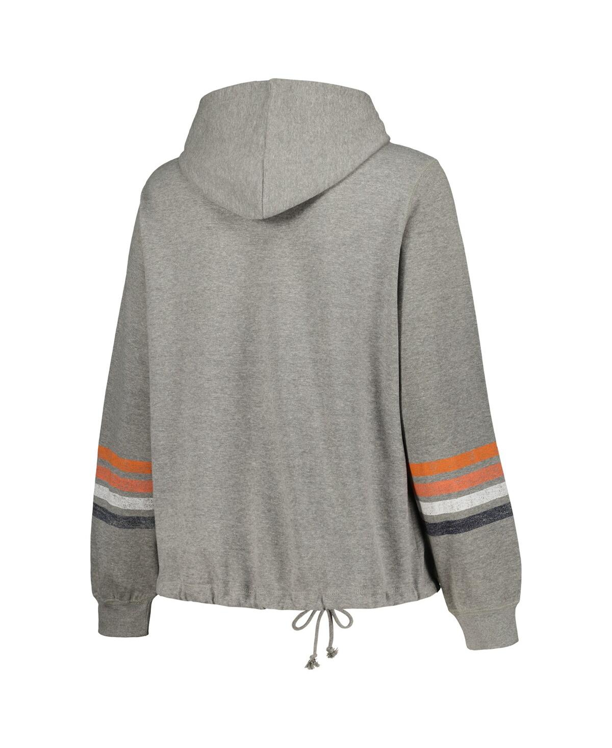 Shop 47 Brand Women's ' Heather Gray Distressed Chicago Bears Plus Size Upland Bennett Pullover Hoodie