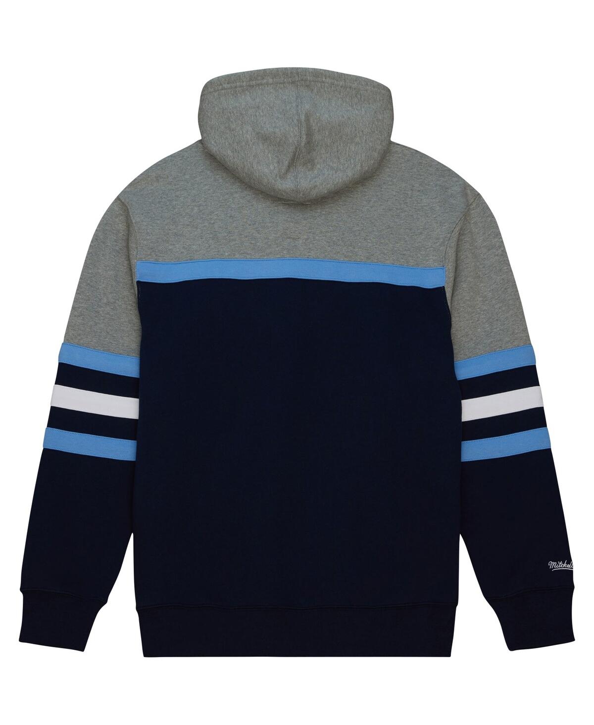 Men's Mitchell & NessNorth Carolina Tar Heels Head Coach Pullover Hoodie - Navy