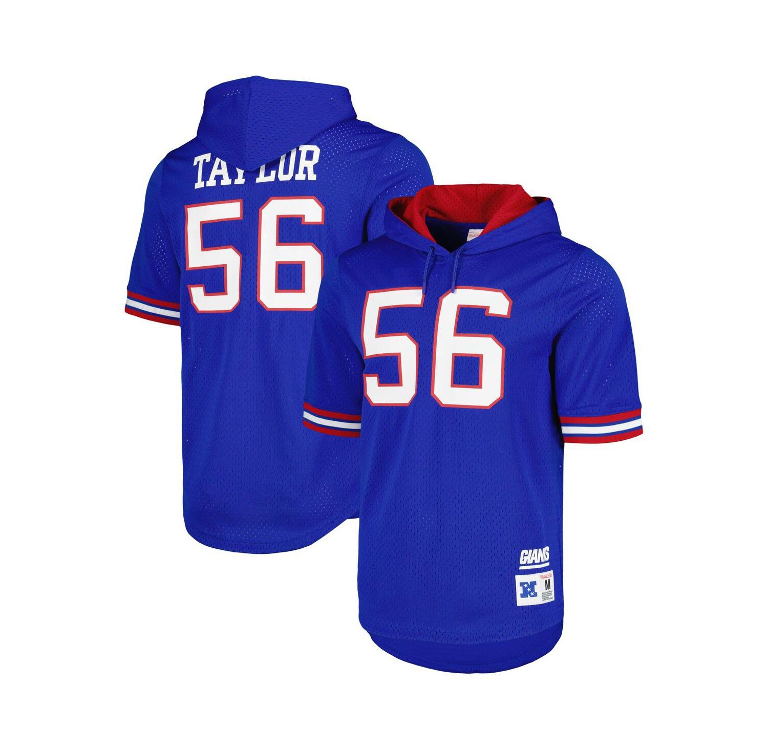 Men's Lawrence Taylor Royal New York Giants Retired Player Name and Number Mesh Hoodie T-shirt