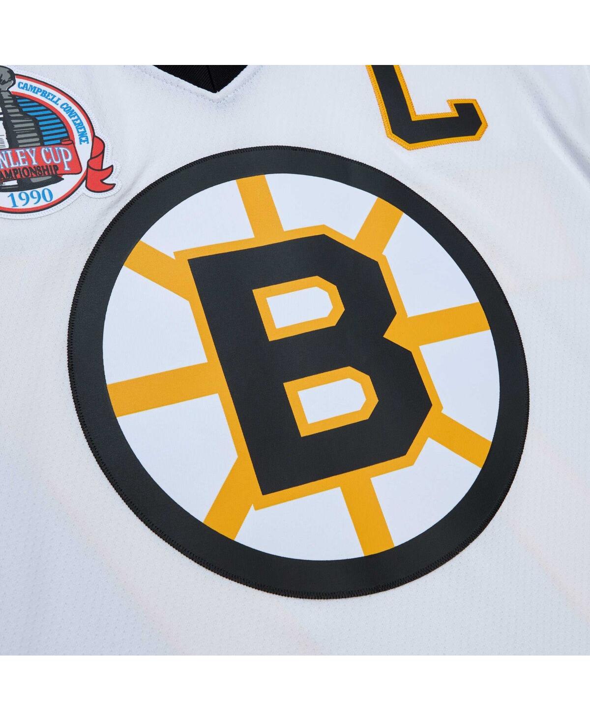 Men's Mitchell & Ness Ray BourqueBoston Bruins Captain Patch 1989/90 Blue Line Player Jersey - White