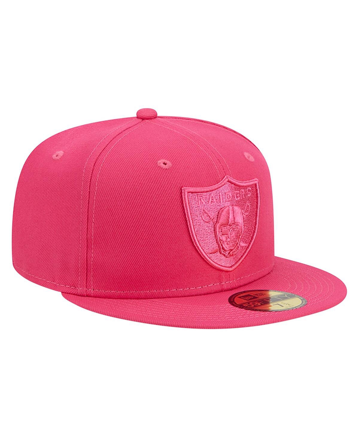 Shop New Era Men's  Pink Las Vegas Raiders Color Pack 59fifty Fitted Hat